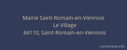 Mairie Saint-Romain-en-Viennois