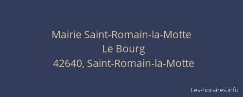 Mairie Saint-Romain-la-Motte