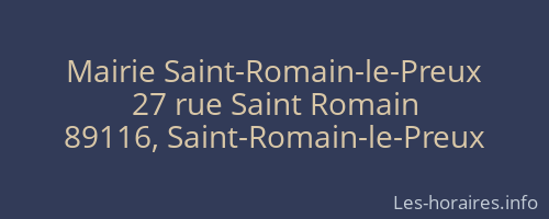 Mairie Saint-Romain-le-Preux