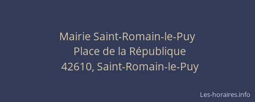 Mairie Saint-Romain-le-Puy