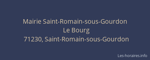 Mairie Saint-Romain-sous-Gourdon