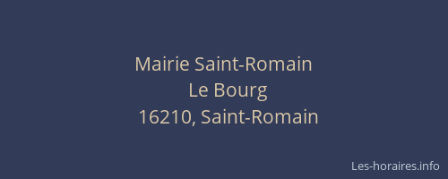 Mairie Saint-Romain