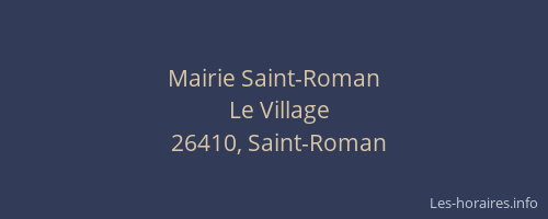 Mairie Saint-Roman