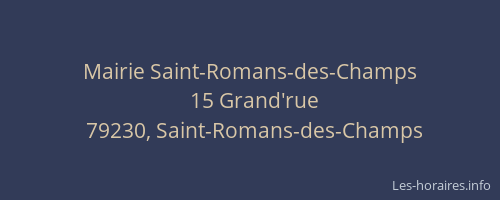 Mairie Saint-Romans-des-Champs
