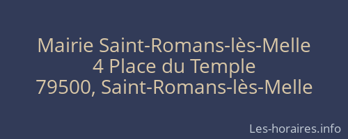 Mairie Saint-Romans-lès-Melle