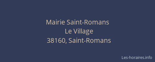 Mairie Saint-Romans