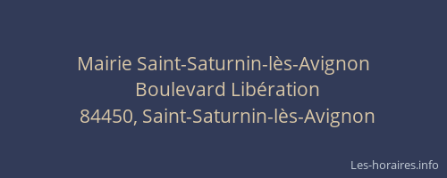 Mairie Saint-Saturnin-l&egrave;s-Avignon