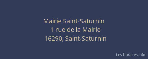 Mairie Saint-Saturnin
