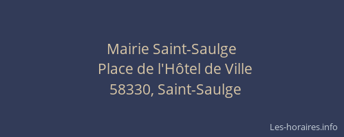 Mairie Saint-Saulge