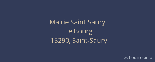 Mairie Saint-Saury