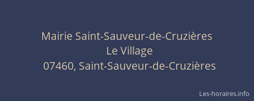 Mairie Saint-Sauveur-de-Cruzières