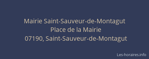 Mairie Saint-Sauveur-de-Montagut