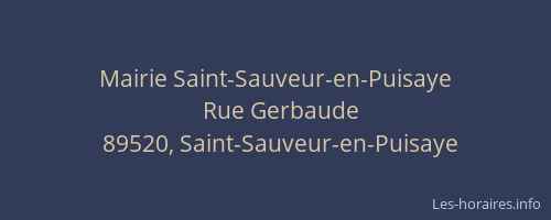 Mairie Saint-Sauveur-en-Puisaye