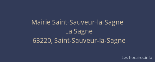 Mairie Saint-Sauveur-la-Sagne