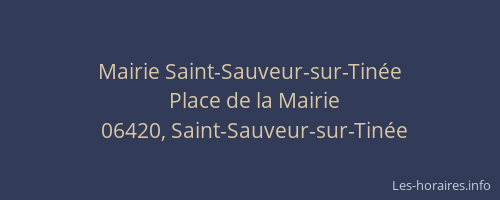 Mairie Saint-Sauveur-sur-Tinée