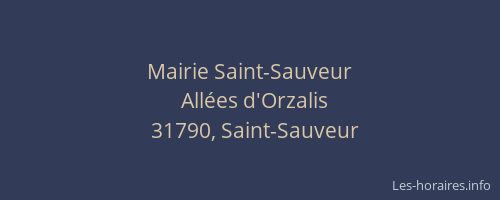 Mairie Saint-Sauveur