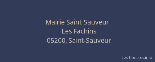 Mairie Saint-Sauveur