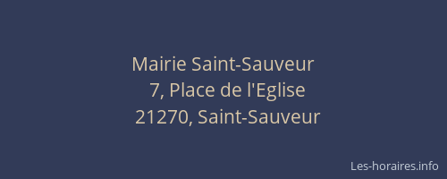 Mairie Saint-Sauveur