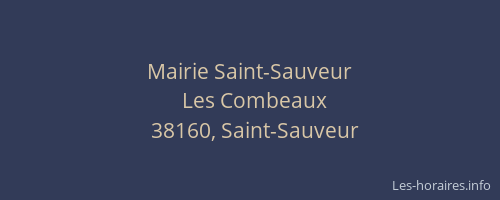 Mairie Saint-Sauveur