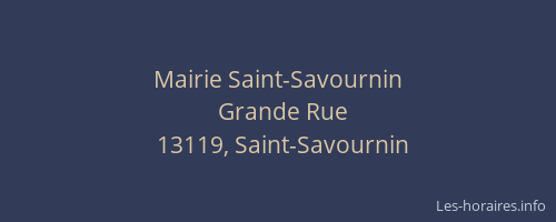Mairie Saint-Savournin