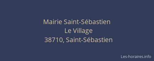 Mairie Saint-S&eacute;bastien