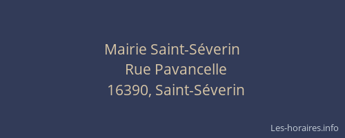 Mairie Saint-S&eacute;verin