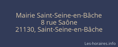 Mairie Saint-Seine-en-Bâche