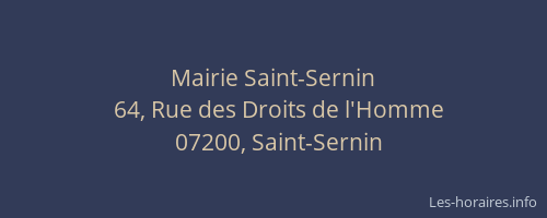 Mairie Saint-Sernin