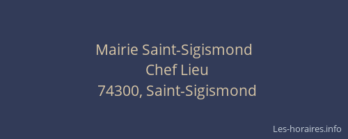 Mairie Saint-Sigismond