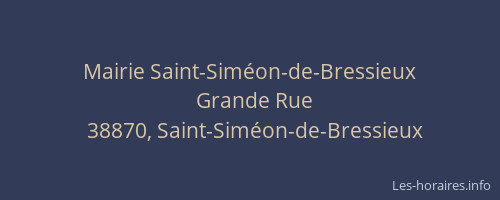 Mairie Saint-Sim&eacute;on-de-Bressieux