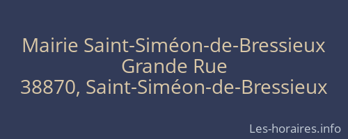 Mairie Saint-Siméon-de-Bressieux