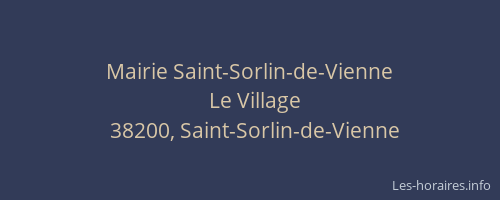 Mairie Saint-Sorlin-de-Vienne