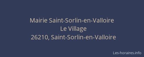Mairie Saint-Sorlin-en-Valloire