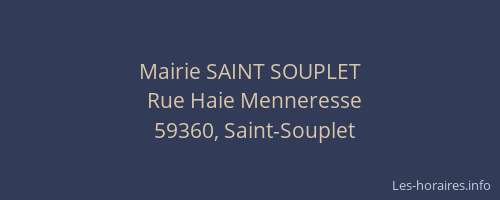 Mairie SAINT SOUPLET