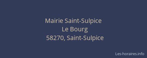 Mairie Saint-Sulpice