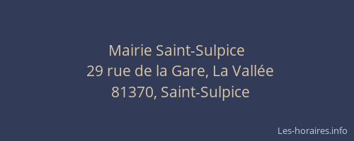 Mairie Saint-Sulpice