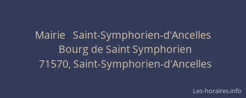 Mairie   Saint-Symphorien-d'Ancelles