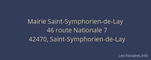 Mairie Saint-Symphorien-de-Lay