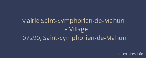 Mairie Saint-Symphorien-de-Mahun