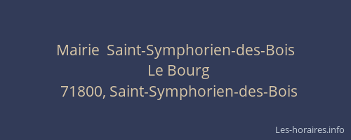 Mairie  Saint-Symphorien-des-Bois