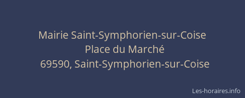 Mairie Saint-Symphorien-sur-Coise