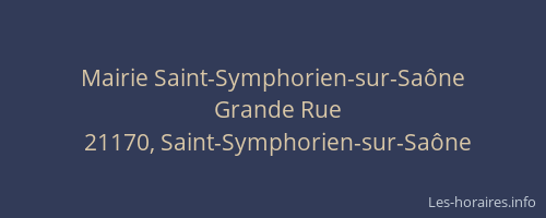 Mairie Saint-Symphorien-sur-Sa&ocirc;ne