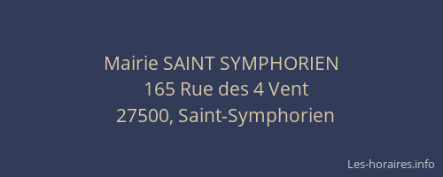 Mairie SAINT SYMPHORIEN