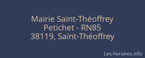 Mairie Saint-Théoffrey