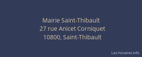 Mairie Saint-Thibault