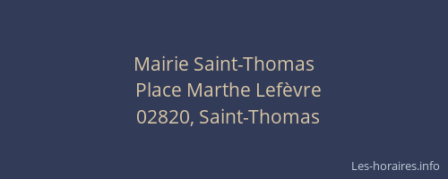 Mairie Saint-Thomas