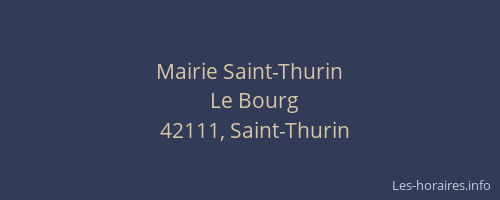 Mairie Saint-Thurin