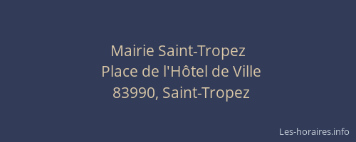 Mairie Saint-Tropez
