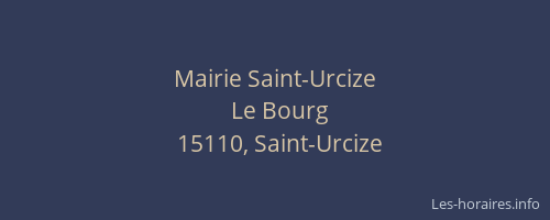 Mairie Saint-Urcize
