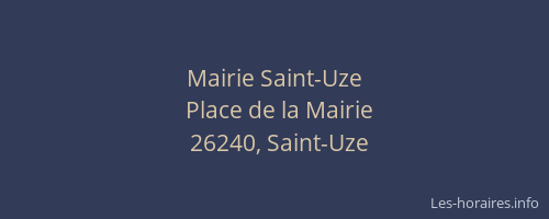 Mairie Saint-Uze